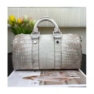 Wholesale Designer Top Quality Exotic Genuine Himalayan Color crocodile <b>Leather</b> Skin Travel Duffel <b>Bag</b> for Men - Product Image 1