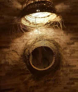 กระจก Boho ฟางธรรมชาติ, กระจก Boho Raffia, กระจก Boho, กระจกฝอย, กระจกฟาง, กระจกยิปซี, กระจกหวาย - Product Image 2