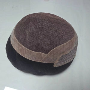 Los Angeles Perruque pour hommes Deep Wave Frontless Remy Indian Taz Hair Perruque lâche Yaki Toupee Perruque de cheveux - Product Image 1