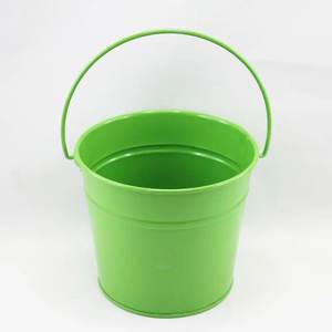 Planteur de seau de seau en métal de fer de conception imprimée avec la couleur multi de poignée pour le seau de seau polyvalent d'intérieur et extérieur - Product Image 4