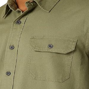 Camisa ajustada de manga corta de color rojo claro para hombre en stock de ropa de la mejor calidad con lote de existencias de bolsillo directo desde Bangladesh - Product Image 6