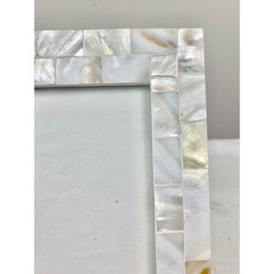 Marco de fotos de estilo náutico de lujo hecho a mano, decoración de pared de concha marina de ágata tallada con incrustaciones de nácar para mesa o pared - Product Image 6