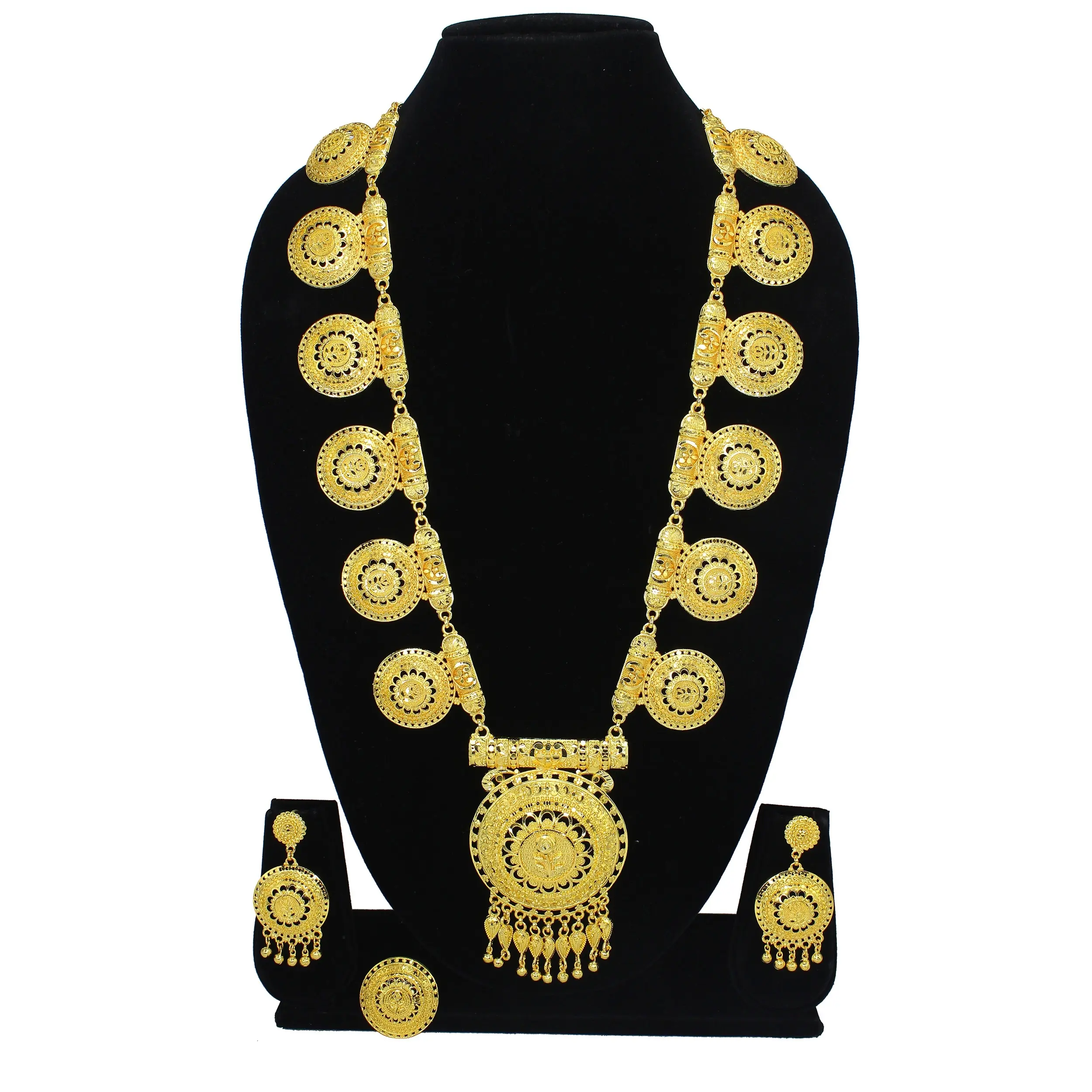 Alta calidad de lujo 24K 18K Color Oro africano Dubai chapado en oro conjuntos de joyas de lujo Dubai conjuntos de joyas de joyería para mujeres