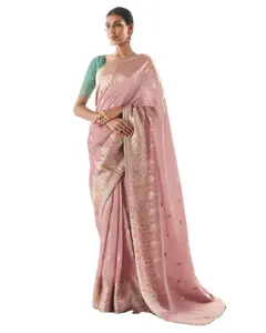 Abiti da sposa da donna più venduti sari ricamati con camicetta disponibile a prezzi accessibili dall'India