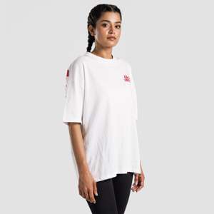 เสื้อยืด GA Limitless Oversized ผ้าฝ้าย 100% ระบายอากาศได้ดี สีขาว แบบเจอร์ซีย์  ด้วยเทคนิคการฟอกสีแบบ Acid Wash น้ำหนักผ้า 300gsm ลายเรียบ พร้อมโลโก้ - Product Image 4