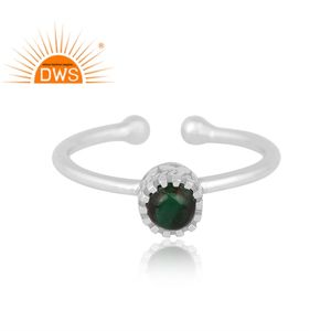 Bague tendance en argent et malachite naturelle pour femme, bijoux personnalisés pour femme, cadeau pour elle - Product Image 3