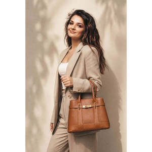 Bolso de Mano Estructurado de Cuero Genuino Dollaro con Detalles de Plumas y Pedrería - Hecho en Italia - Product Image 6
