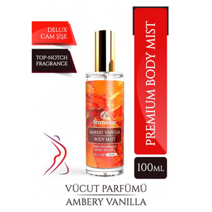 Dermoday Ambery Vanilla Body <b>Mist</b> 100ml - Long Lasting Fine Fragrance Splash in Deluxe Glass <b>Bottle</b> - Product Image 3