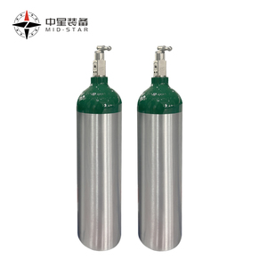 Venta caliente cilindro de gas de oxígeno médico portátil de aluminio O2 tanque de oxígeno limpio seguro válvula reguladora fabricada Venta caliente - Product Image 6