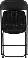 Chaises pliantes en plastique empilables de qualité commerciale, capacité de charge de 650 lb, sièges portables intérieurs/extérieurs pour la restauration, les mariages et les événements