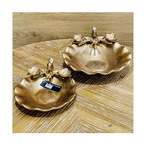 Vaisselle de mariage royal, bol de service à fruits en métal et aluminium, dessus de table élégant pour un usage domestique, cuisine, bol de service - Product Image 1