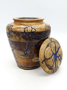 Urna Funeraria de Resina con Efecto Relámpago para Cenizas de Adultos, Diseño Shisham Cremation Memory Collector, Apta para Cementerio - Product Image 4