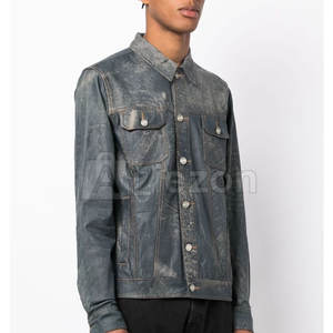 Venta caliente Hombres Ropa Chaqueta de cuero Nueva moda Hombres Chaqueta de cuero a prueba de viento - Product Image 3