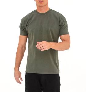 Vente en gros de t-shirt pour hommes Muscle Fit T-shirt à manches courtes pour entraînement de gymnastique vierge Nouveau t-shirt à la mode pour hommes de couleur unie Fitness - Product Image 5