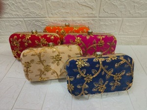 Broderie pochette femmes cadeau de mariage fête porter sac à main à la main pochette sac à main femmes sac assorti faveur de mariage retour cadeau - Product Image 2