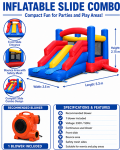 Aire de jeux gonflable professionnelle 5,3 x 2,5 x 2,15h m – Château gonflable en PVC – Utilisation professionnelle en extérieur/intérieur – Conforme aux normes européennes - Product Image 4