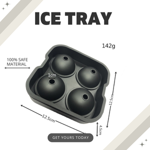 100% matériau en silicone de qualité alimentaire Bac à glace en silicone Logo de haute qualité personnalisé avec prix d'usine du Service OEM - Product Image 3