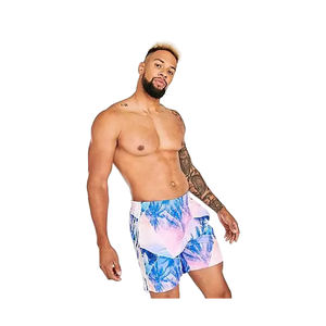 Adidas Originals Palm Swim Short de bain pour homme Couleur : Rose/Bleu 100% authentique - Product Image 1