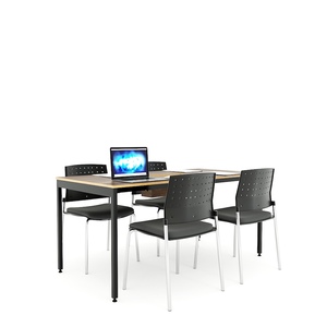Modern Minimalist Small Meeting <b>Table</b> 160x80cm Melamine-Coated Plywood with Slean HBSL021 Legs for <b>Office</b> or Hotel Use - Product Image 4
