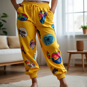 Women Flower Sublimation Print Sweatpants Sportswear Jogger Running Print Female Pajama <b>Trouser</b> Sublimation Sweat Pants Ladies - Product Image 3