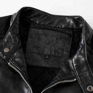 Veste en cuir PU de style moto vintage pour homme, vêtement décontracté, veste en cuir PU slim pour homme, veste de moto à fermeture éclair - Product Image 4