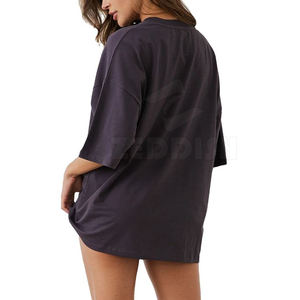 Camiseta Casual Extra Grande para Mujer, Hecha a Medida, Transpirable, de Secado Rápido, de Algodón y Fibra de Bambú, Manga Corta, Estilo Urbano, Duradera - Product Image 3