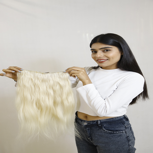 Extensiones de cabello humano virgen indio personalizadas de Grado Superior Punta en I de trama doble superior para máquina de trama Genius - Product Image 5