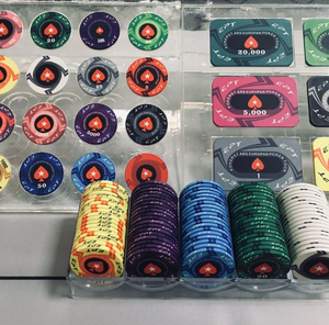 Custom Logo Ceramic High Quality Professional 10g 14 Gram Casino Token Set Clay Texas Hold'em <b>Poker</b> <b>Chips</b> - Product Image 1