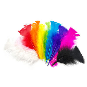 ขนไก่งวงสำหรับงานฝีมือ 320 ชิ้น ขนาด 10 ซม. ย้อมสี ปลอดสารพิษ สีสันสดใส มีสีตามสั่ง คุณภาพเยี่ยม - Product Image 1