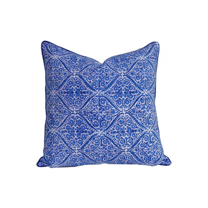 เบาะรองนั่งเก้าอี้มีสไตล์ล่าสุดทำจากผ้าคอตตอนพิมพ์ลายบล็อกด้วยมือปลอกหมอน - Product Image 3