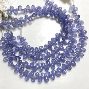 Perles de Tanzanite de Haute Qualité, Forme Poire Lisse, Briolette, Pierre Naturelle, Perles Simples pour la Fabrication de Bijoux - Product Image 3