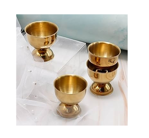 ถ้วยไข่ทองเหลืองงานหัตถกรรมถ้วยไข่ทำจากทองเหลืองของตกแต่งโต๊ะอาหารค่ำ - Product Image 1