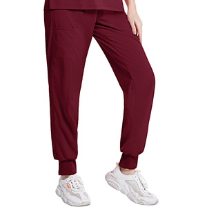 Ensemble de pantalons de travail unisexe, coupe slim, professionnels, en spandex, séchage rapide, respirants, confortables, avec taille côtelée droite, style jogger - Product Image 6