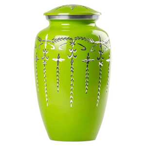 Gold Aluminum Urn for Ashes Handcrafted Funeral Memorial Jar Indian Exporter for Pets and <b>Babies</b> - Product Image 4