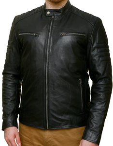 Hot Bikers Chaqueta de cuero de invierno con tela Sherpa Transpirable Personalizable High Street Cierre de cremallera Forro de viscosa-Venta al por mayor - Product Image 1