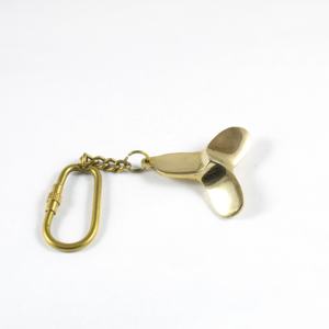Llavero náutico con acabado de estilo antiguo coleccionable de hélice de latón pequeño - Product Image 3