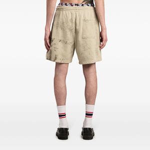 Short de survêtement en molleton 100% coton pour hommes Short de jogging à séchage rapide sur mesure avec décoration à motifs et poches - Product Image 4