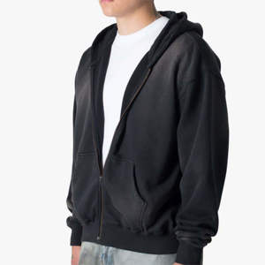 Heavyweight Washed <b>Hoodies</b> for <b>Men</b> Drop Shoulder Boxy Fit Zipper <b>Hoodies</b> <b>Men</b> <b>Thermal</b> Long Sleeve French Terry Zipper <b>Hoodies</b> - Product Image 4