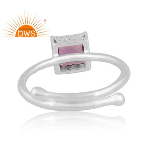 Dernière Tendance Argent Sterling Fin Naturel Rose Améthyste Pierre Précieuse Bague Empilable Bijoux Personnalisés Pour Femmes Cadeau Pour Elle - Product Image 4