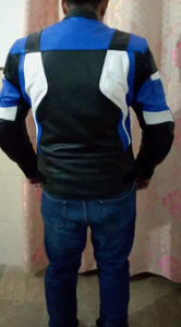 Blousons de moto en cuir véritable et vêtements de course automobile en cuir de vache avec panneaux samtex à quatre voies - Product Image 5