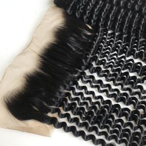 Extensions de cheveux de vague d'eau profonde de couleur naturelle douce Extensions de dentelle frontale de cheveux humains vietnamiens - Product Image 1