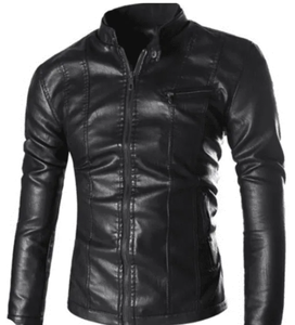 Vêtements pour hommes Veste en cuir à manches longues Produit très vendu Meilleures vestes en cuir slim pour hommes d'hiver - Product Image 6