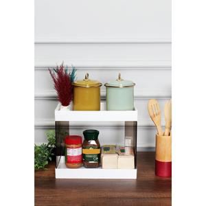 Organizador de encimera de cocina multiusos de dos niveles, estante de almacenamiento, juego de estantes, almacenamiento eficiente hecho en TR - Product Image 3