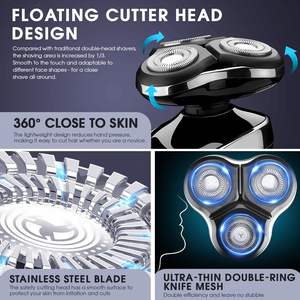 Afeitadora Eléctrica con Cuchilla Rotatoria Triple y Recortadora de Vello Nasal Impermeable IPX7 para Todas las Partes del Cuerpo - Product Image 6