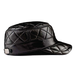 Winter Sports Men's Women's Retro PU Leather Baseball Captain <b>Hats</b> Windproof Warm Duck Tongue Casual Sports Adult - Product Image 3