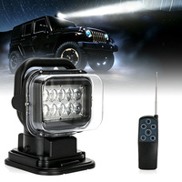 Projecteurs de recherche marins sans fil à télécommande 7 pouces 50W, projecteurs LED à montage sur véhicule pour camping, tout-terrain, camion, bateau