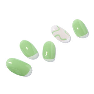 Autocollants pour ongles en gel semi-durcis de qualité salon 100% réels coréens, vegan, sans cruauté, non toxiques, vente en gros - Product Image 2