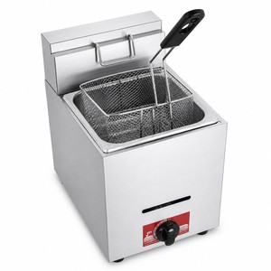 Commercial LPG Gas Fryer 6L Countertop Single <b>Basket</b> Fast Food Equipment for Fries Chicken Wings Snack Bar - Product Image 1