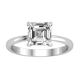 Anillo de Diseño Clásico de Lujo en Oro Blanco y Amarillo de 9K para Mujer, Diamante Cultivado en Laboratorio de 0.65 Quilates, Claridad VS, Color EF, Corte Brillante, IGI - Product Image 1