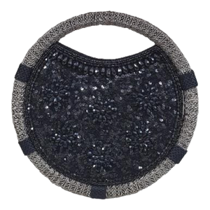 Bolso de metal de oro rosa para fiesta más vendido con flecos hecho de cuentas de semillas Bolso para mujer a precio de lote de la India - Product Image 1